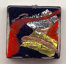 "Jackson Pollock" 28 MM Red & Black Squares